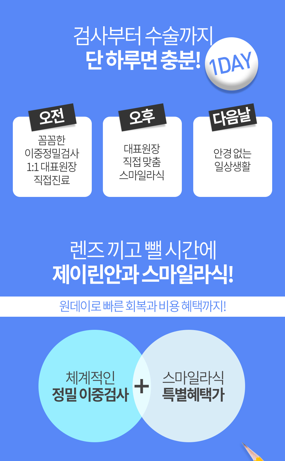 당신의 취향은 바로 스마일라식! 당일검사 수술로 하루면 충분하다!