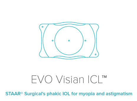 EVO Visian ICL 鏡片示意。鏡片尺寸與適合度須依術前精密檢查決定。